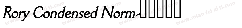Rory Condensed Norm字体转换